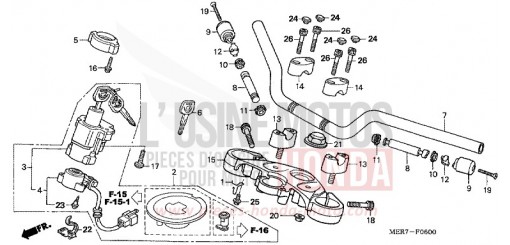 HANDLE PIPE/TOP BRIDGE (CBF600S6/SA6/N6/NA6) CBF600N6 de 2006